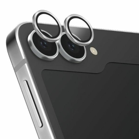Szkło na obiektyw aparatu UNIQ Optix Aluminium Camera Lens Protector do Galaxy Z Flip6, shimmer white