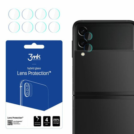 Szkło na obiektyw aparatu 3mk Lens Protection do Galaxy Z Flip3 5G, 4szt