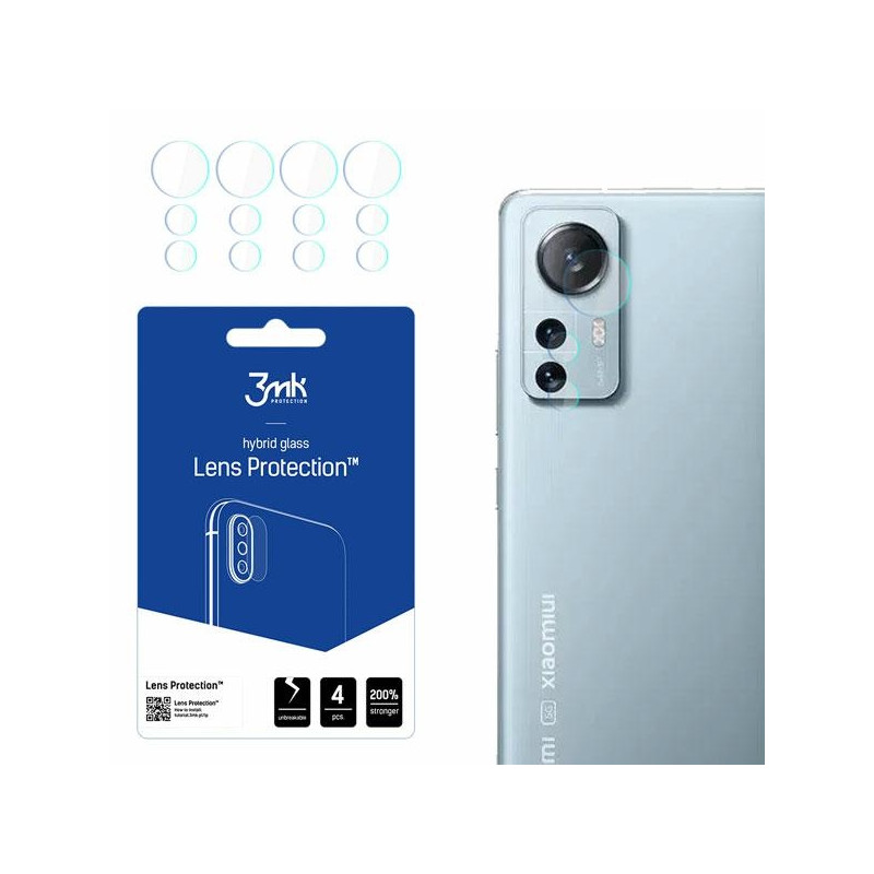 Szkło na obiektyw aparatu 3mk Lens Protection do Xiaomi 12 Lite, 4szt