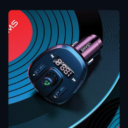 Zestaw głośnomówiący USAMS C21 z transmiterem FM, Bluetooth 5.0, MP3, 2xUSB 3,4A czarny