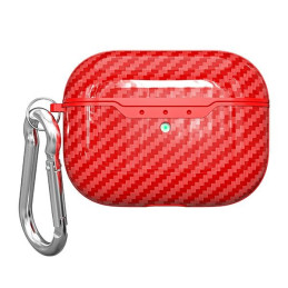 Etui Beline AirPods Carbon do AirPods 3, czerwone