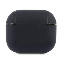 Etui BMW Geniune Leather Silver Logo do AirPods 3 cover,  granatowe