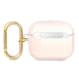 Etui Guess Strap Collection do AirPods 3 cover, różowe