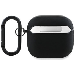 Etui BMW Geniune Leather Silver Logo do AirPods 4 , czarne
