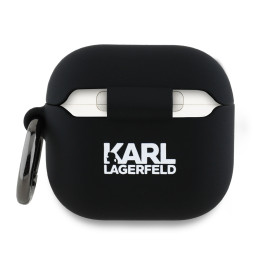 Etui Karl Lagerfeld Silicone Choupette Head 3D do AirPods 4 cover, czarne