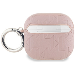 Etui Karl Lagerfeld Monogram Karl & Choupette Head do AirPods 4, różowy