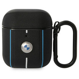 Etui BMW Leather Color Lines do AirPods 1/2 cover, czarne