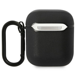 Etui BMW Leather Color Lines do AirPods 1/2 cover, czarne