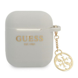 Etui Guess Silicone Charm 4G Collection do AirPods 1/2 cover, szary/grey