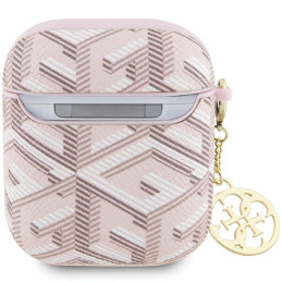 Etui Guess GCube Charm do AirPods 1/2, różowe