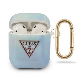 Etui Guess Tie & Dye Collection do AirPods 1/2 cover, niebieskie