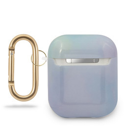 Etui Guess Tie & Dye Collection do AirPods 1/2 cover, niebieskie