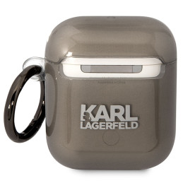 Etui Karl Lagerfeld Karl`s Head do AirPods 1/2 cover, czarne