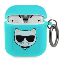Etui Karl Lagerfeld Choupette do AirPods 1/2 cover, niebieske