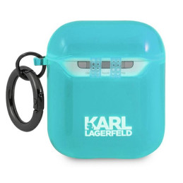 Etui Karl Lagerfeld Choupette do AirPods 1/2 cover, niebieske