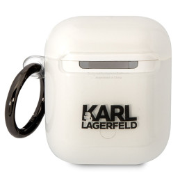 Etui Karl Lagerfeld Karl`s Head do AirPods 1/2 cover, transparent