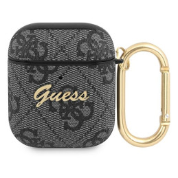 Etui Guess 4G Script Metal Collection do AirPods 1/2 cover, szary/grey