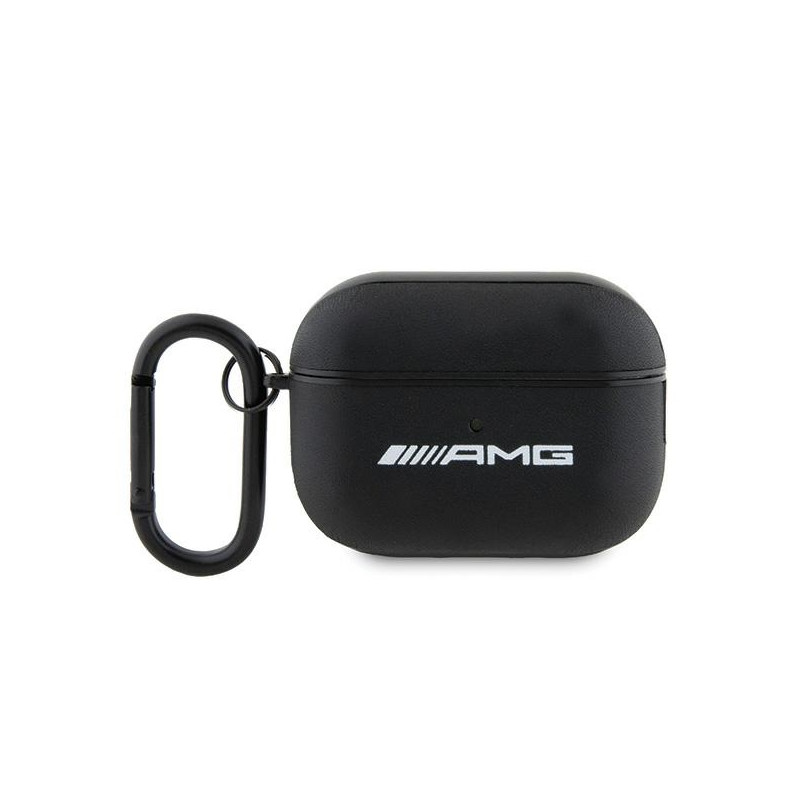 Etui AMG Leather White Logo do AirPods Pro 2, czarne 