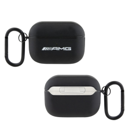 Etui AMG Leather White Logo do AirPods Pro 2, czarne 