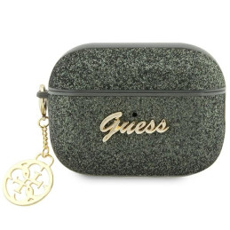 Etui Guess Glitter Flake 4G Charm do AirPods Pro 2, zielone