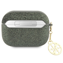 Etui Guess Glitter Flake 4G Charm do AirPods Pro 2, zielone