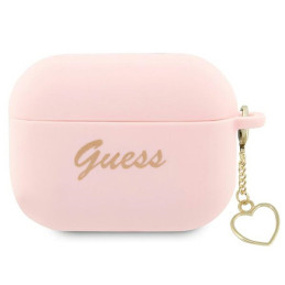 Etui Guess Silicone Charm Heart Collection do AirPods Pro 2, różowe