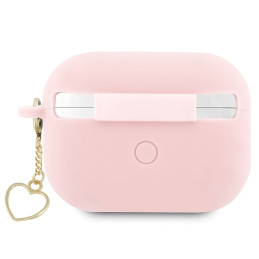 Etui Guess Silicone Charm Heart Collection do AirPods Pro 2, różowe