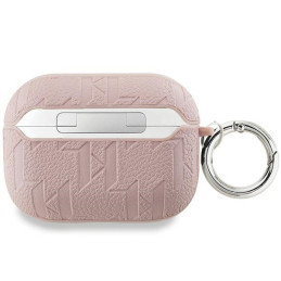 Etui Karl Lagerfeld Monogram Karl & Choupette Head do AirPods Pro 2, różowe