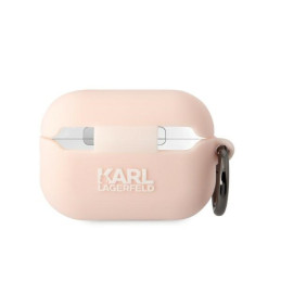 Etui Karl Lagerfeld Silicone Karl Head 3D do AirPods Pro 2, różowe