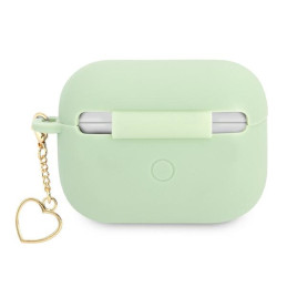 Etui Guess Silicone Charm Heart Collection do AirPods Pro , zielone