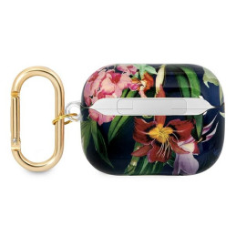 Etui Guess Flower Strap Collection do AirPods Pro, niebieskie