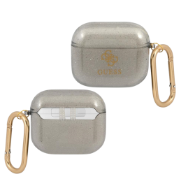 Etui Guess Glitter Collection do AirPods Pro, czarne
