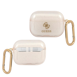 Etui Guess Glitter Collection do AirPods Pro, złote