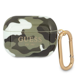 Etui Guess Camo Collection do AirPods Pro, zielone