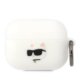 Etui Karl Lagerfeld Silicone Choupette Head 3D do AirPods Pro, białe