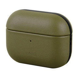 Skórzane etui UNIQ Terra do AirPods Pro, oliwkowe