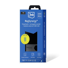 Powerbank 3mk MagSynergy z MagSafe, 1x USB-C, 1x Lightning, 5000mAh, 18W, grafitowy