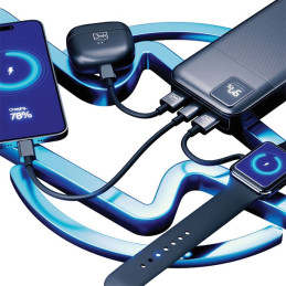 Powerbank, 3mk PowerHouse 20000mAh 22,5W + kabel, czarny