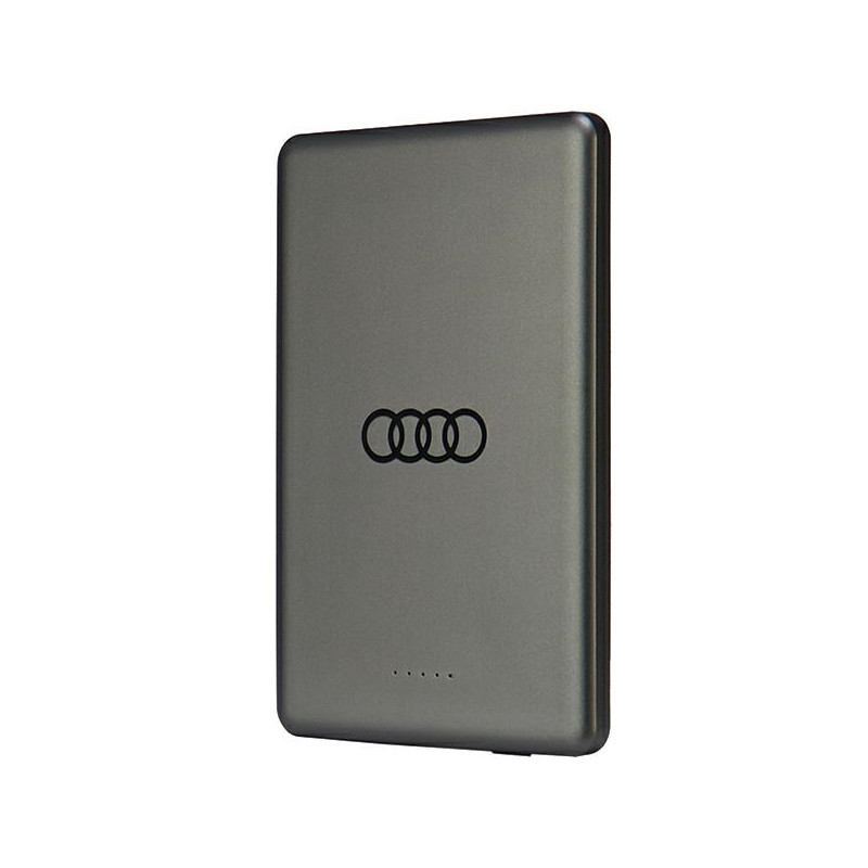 Indukcyjny Powerbank Audi Big Logo MagSafe 15W 5000mAh, szary/grey