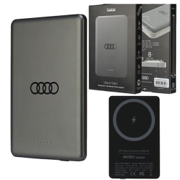 Indukcyjny Powerbank Audi Big Logo MagSafe 15W 5000mAh, szary/grey