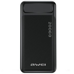 PowerBank AWEI P6K 20000mAh 2xUSB/PD/Micro-USB czarny