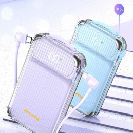 PowerBank AWEI P89K 10000mAh 38,5W  + kable PD/Lightning czarny