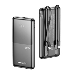 PowerBank AWEI P76K 10000mAh 22.5W  Digital Display czarny