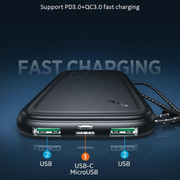 Powerbank USAMS PB56 10000mAh 22.5W 2xQC3.0+PD Fast Charge biały