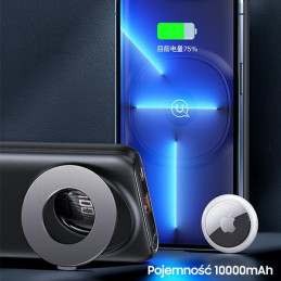 Powerbank USAMS PB62 10000mAh 20W QC3.0+PD Magnetic Wireless Fast Charge czarny