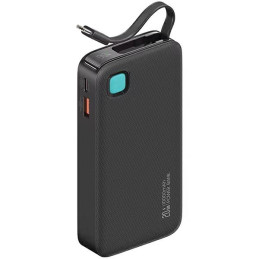 Powerbank ze zwijanym kablem USAMS USB-C Retractable 10000 mAh PD 20W Fast Charge XY Series czarny