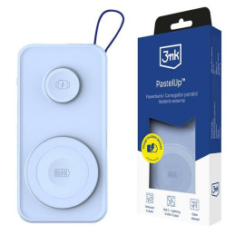Powerbank 3mk PastelUp do MagSafe, 1x USB-C, 1x USB-A, 1x Lightning, 10 000mAh, 22,5W, niebieski