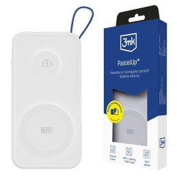 Powerbank 3mk PastelUp do MagSafe, 1x USB-C, 1x USB-A, 1x Lightning, 10 000mAh, 22,5W, biały