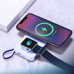 Powerbank 3mk PastelUp do MagSafe, 1x USB-C, 1x USB-A, 1x Lightning, 10 000mAh, 22,5W, biały