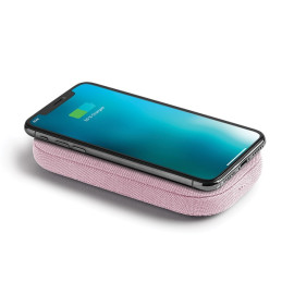 Powerbank indukcyjny Lexon Powersound 5000 mAh z głośnikiem bluetooth różowy